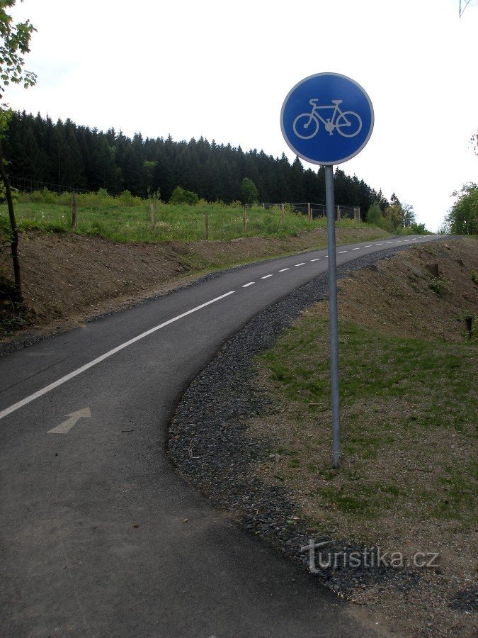 fietspad op de plaats van de geplande aanleg