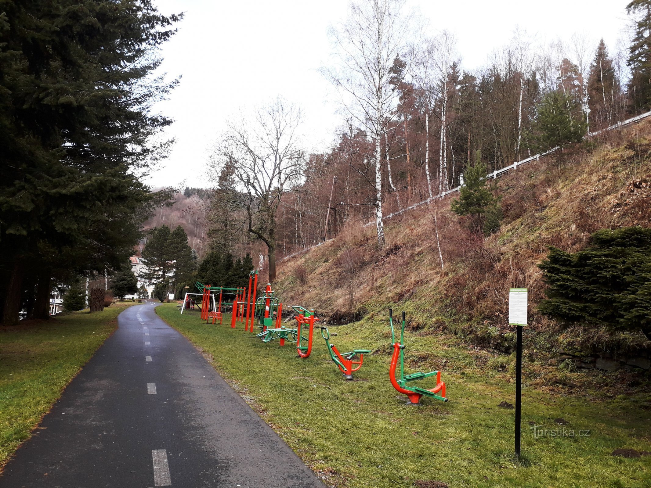 Cykelväg på de platser där järnvägen en gång låg