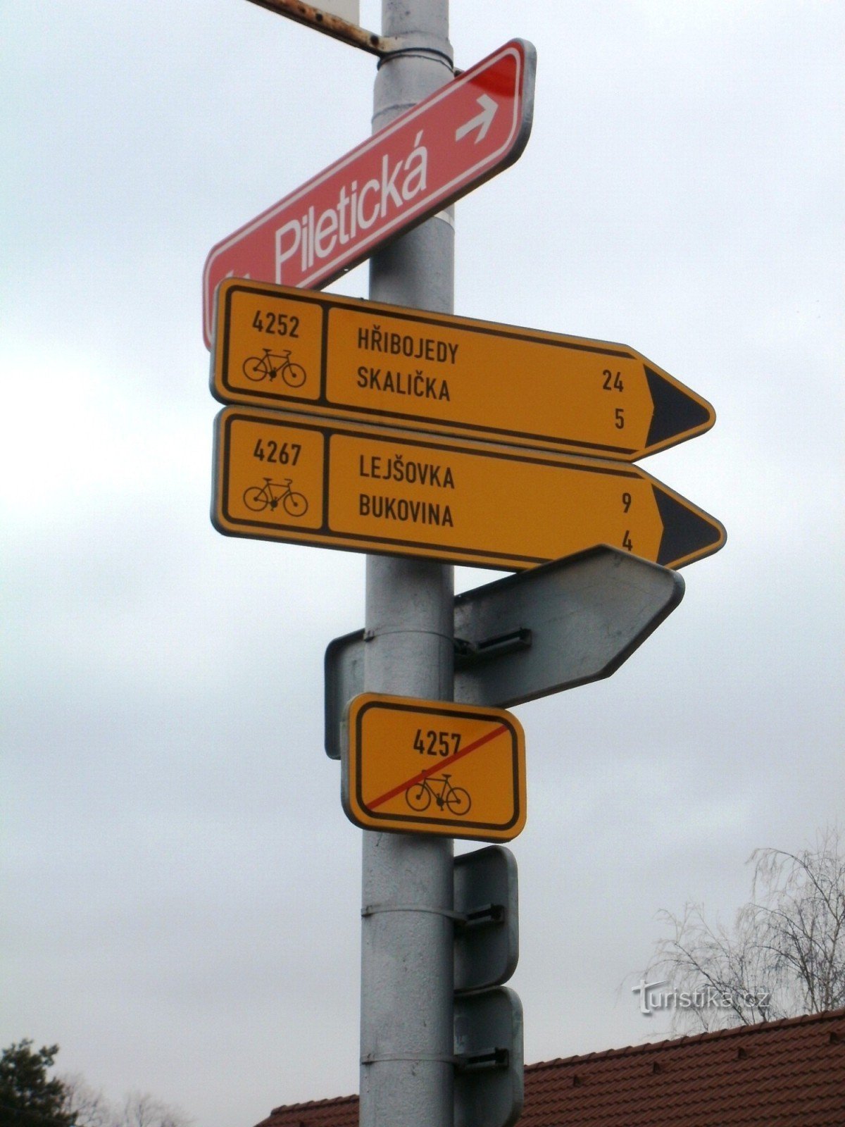 der Fahrradknotenpunkt Piletice