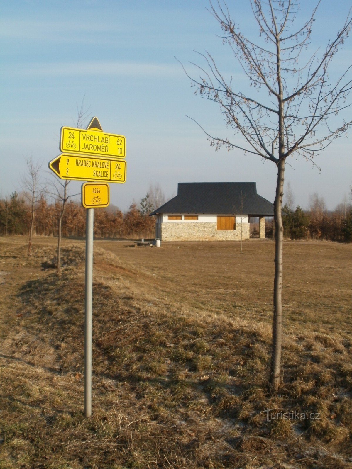 na biciklističkom čvorištu Smiřice - u biocentru Obora