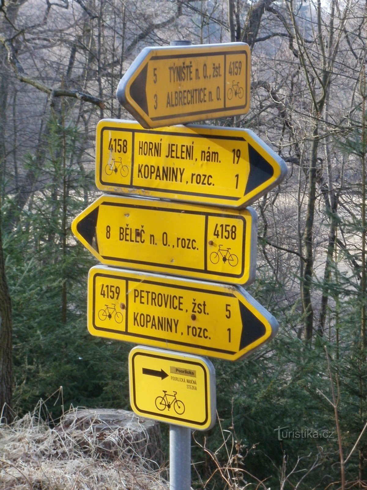 cycle-tourist crossroads near Suty brekhy