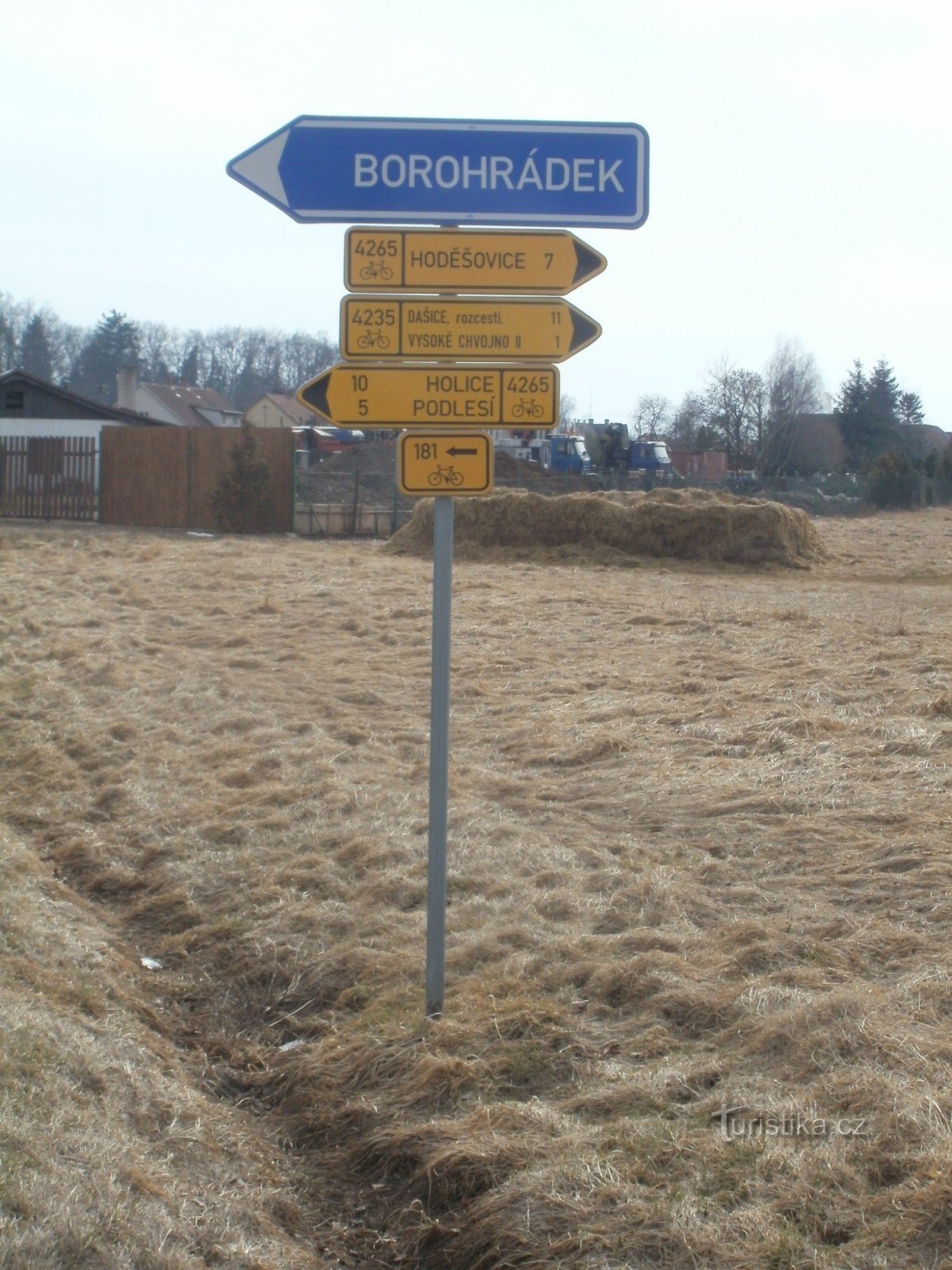 Fahrradknotenpunkt bei Vysoké Chvojno