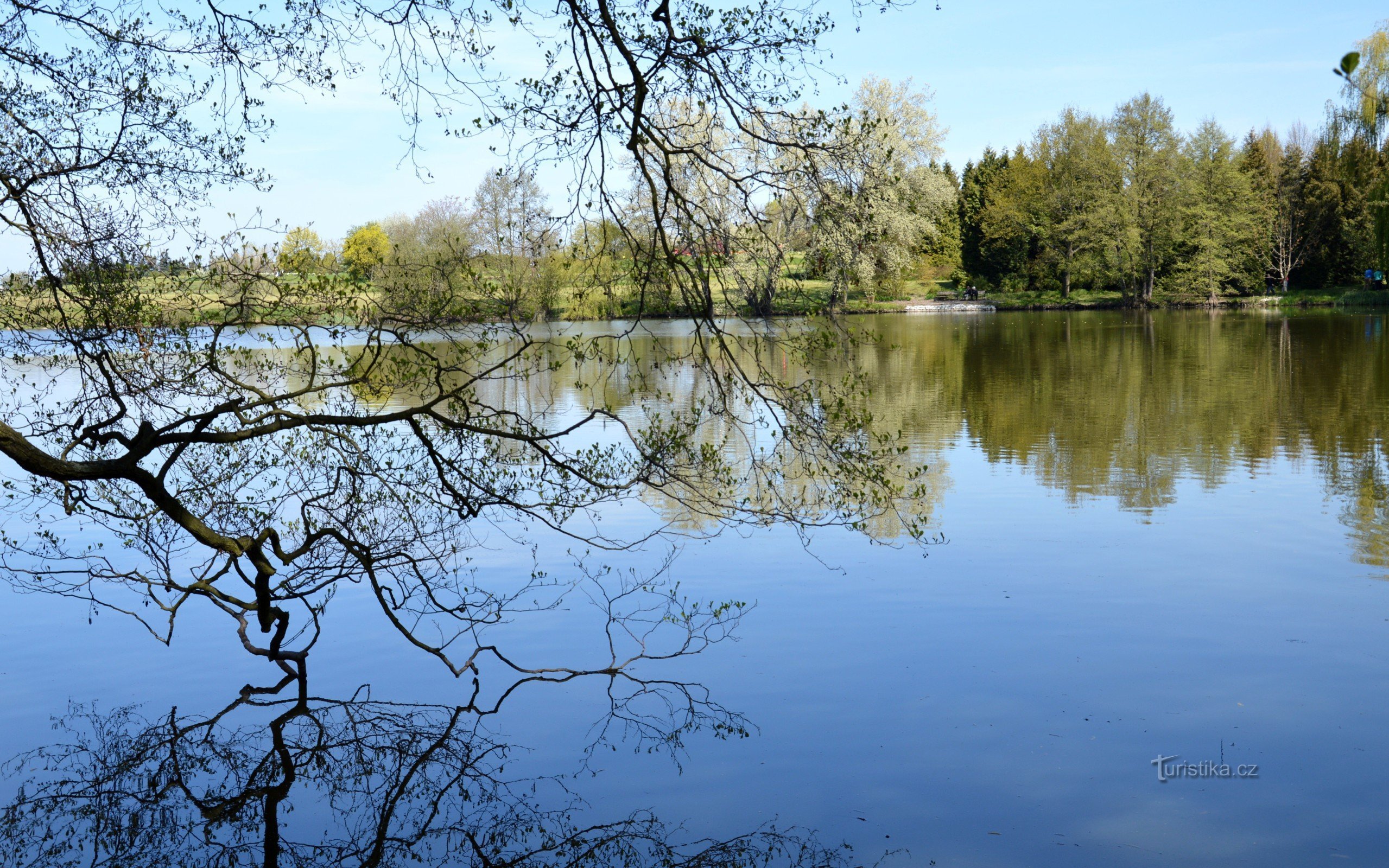 Jardín dendrológico, digno competidor del parque de Průhonice.