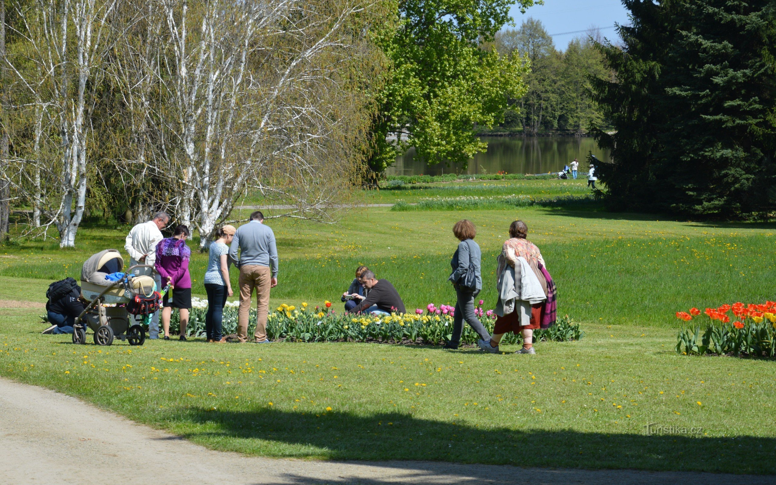 Jardín dendrológico, digno competidor del parque de Průhonice.