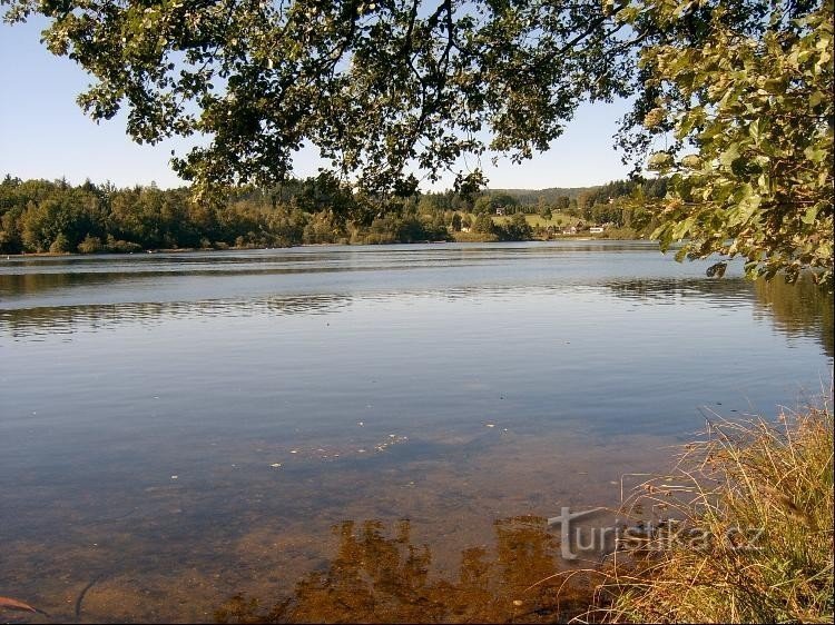 Děpoltovice - jezero: pohled k severozápadu