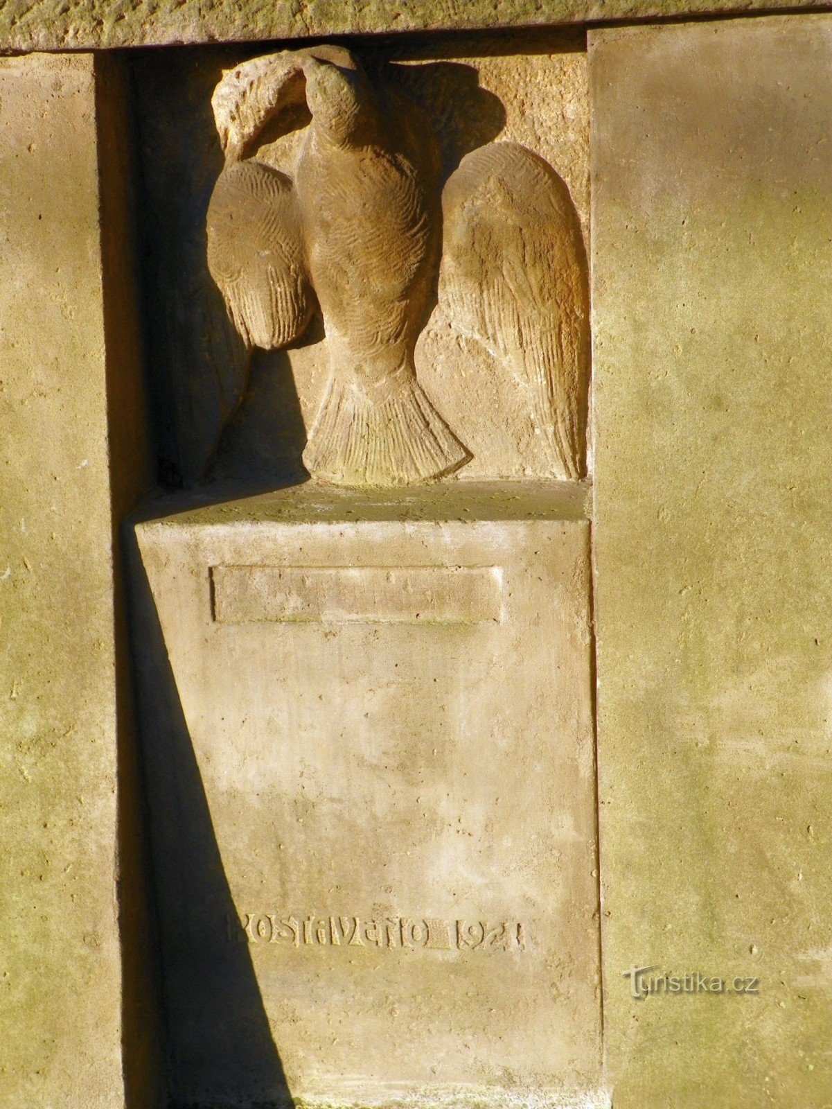 Detail of missing inscription and date of construction