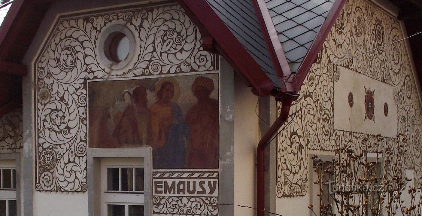 detaliu al decorațiunii în frescă a lui Jan Köhler
