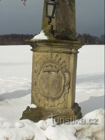 detail of the stone cross