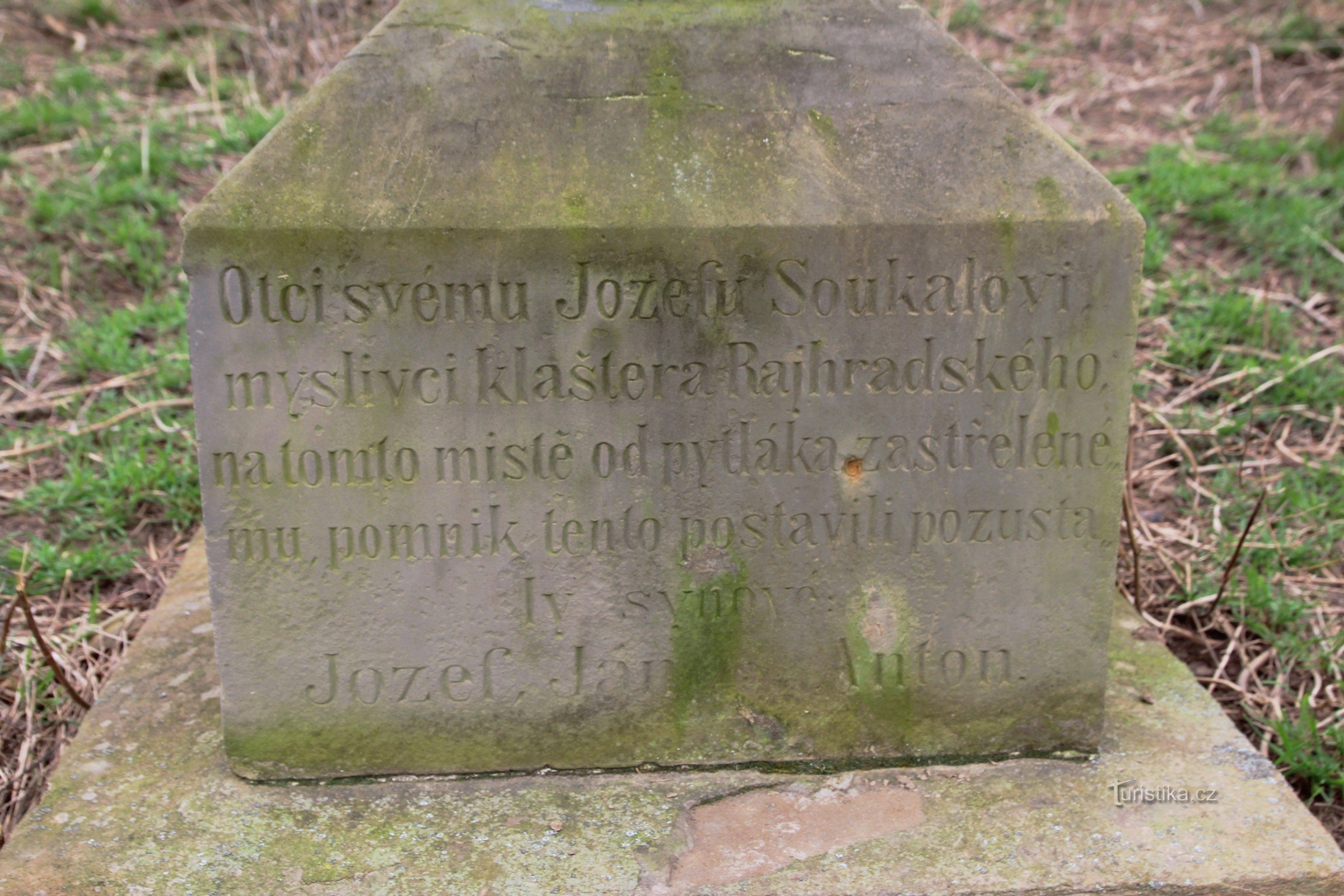 Detail of the inscription on the monument