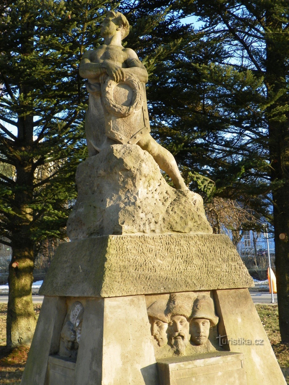 Detalje af statuen af ​​monumentet
