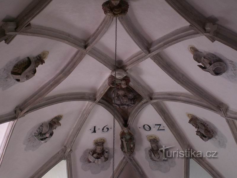 Particolare del soffitto della cappella di S. Anna