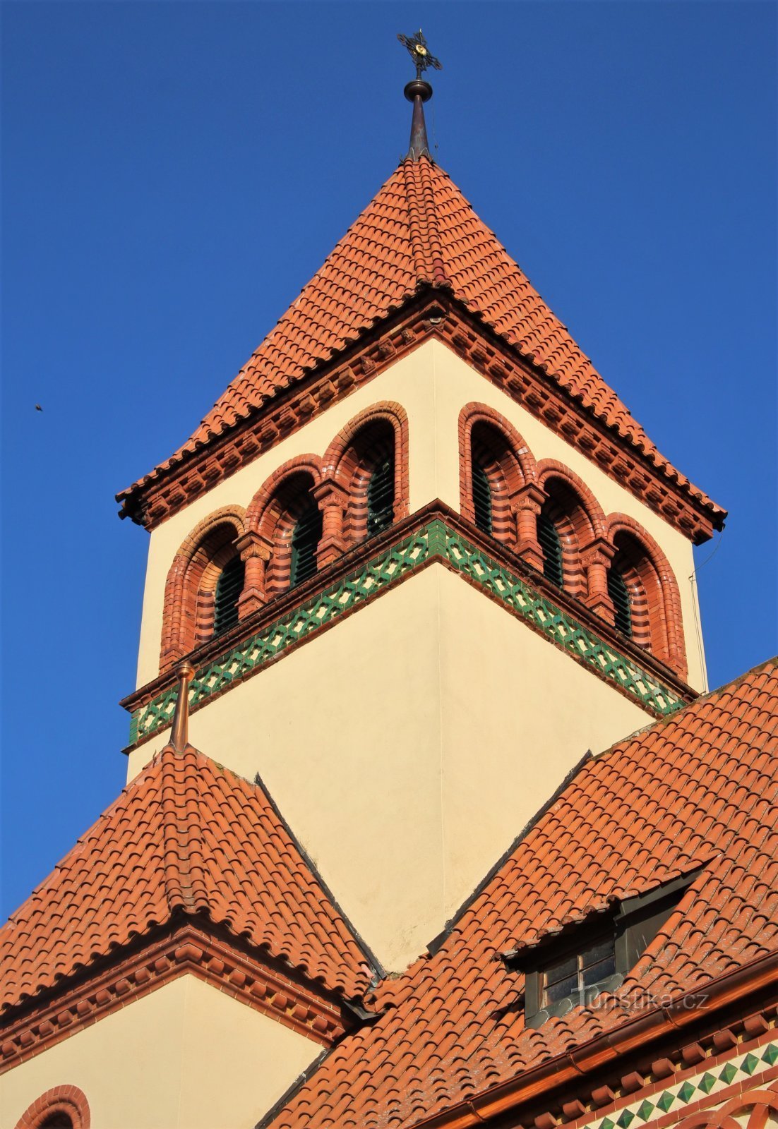 Detalje af kirketårnet