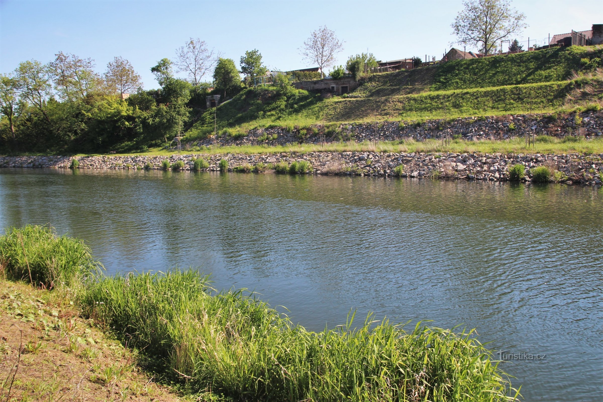 A close-up of the terraces of the serious area