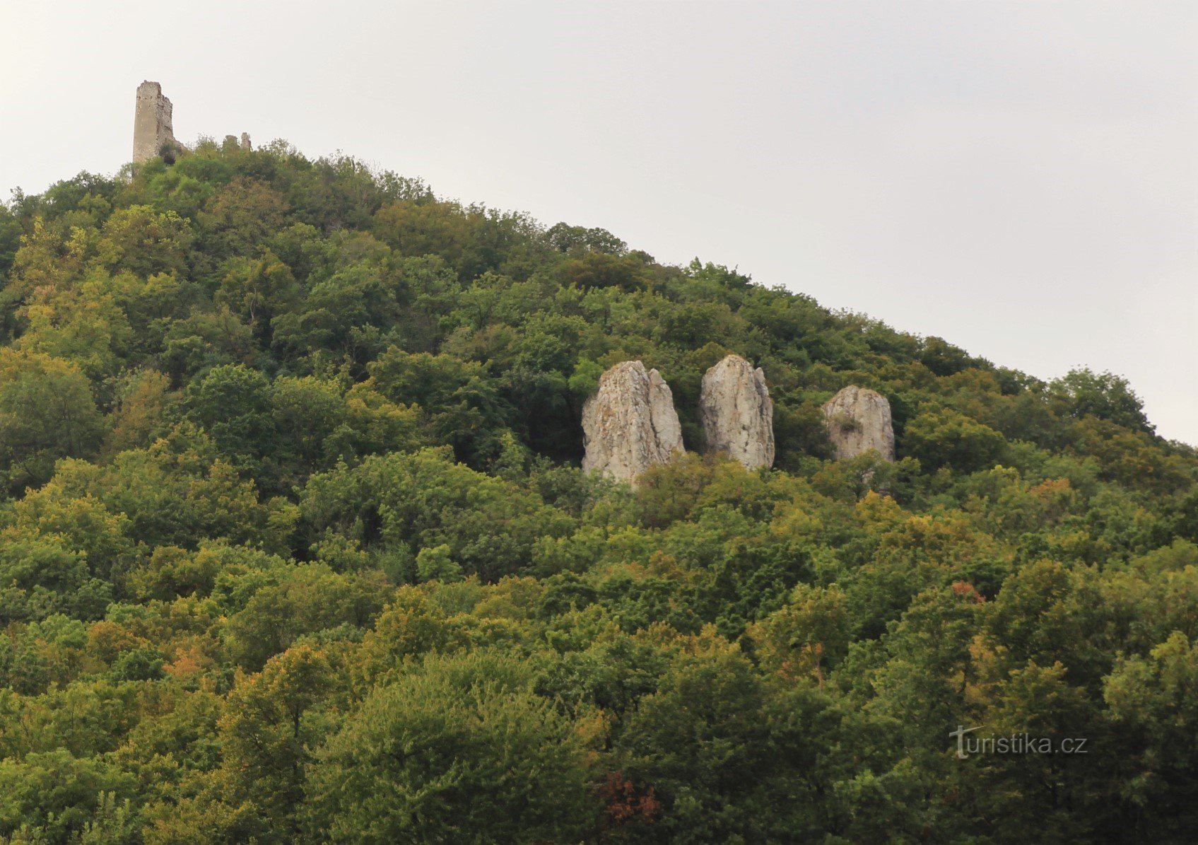 Děvín - rock formation Tři panny