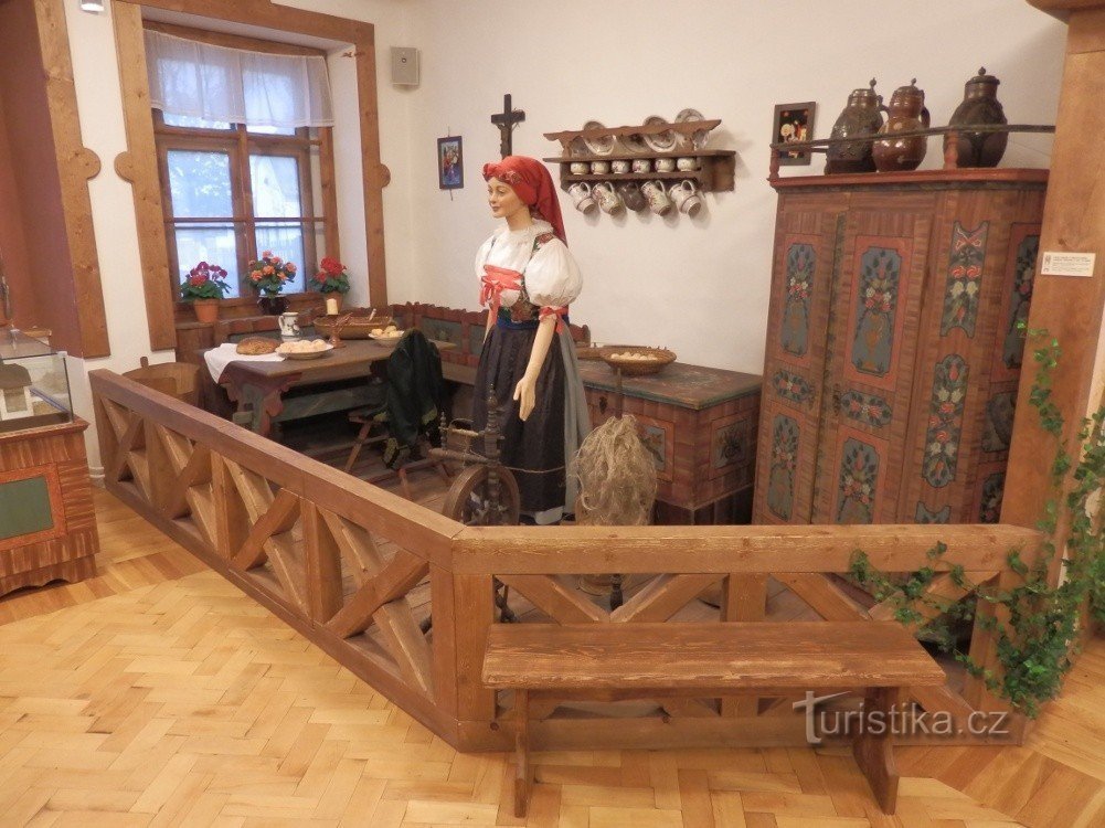 Diorama of a peasant's room