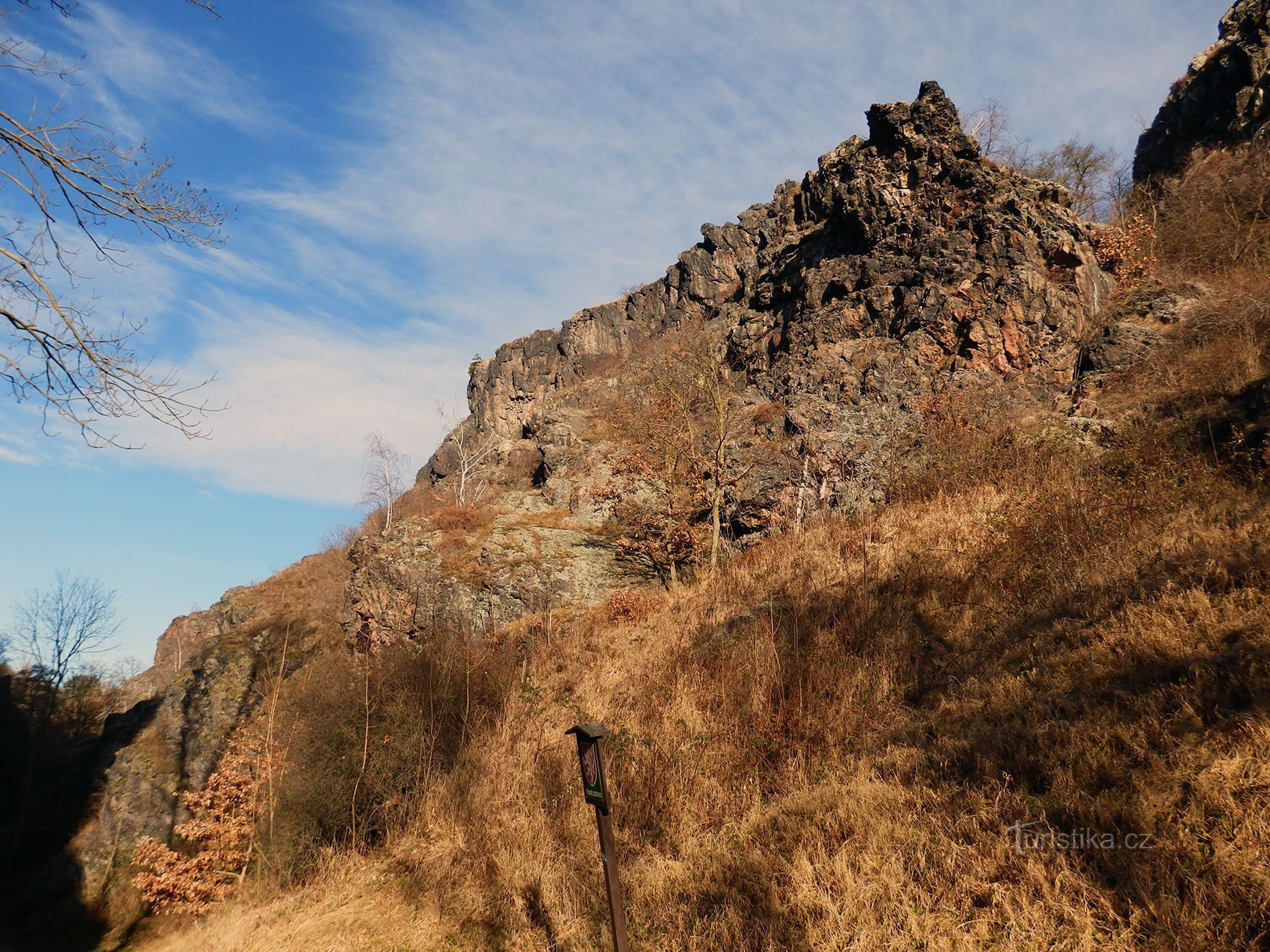 Dívčí skok is the highest peak in Divoká Šárka