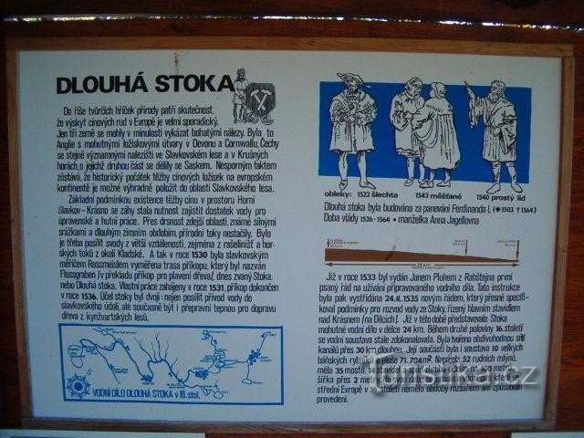 Dlouhá stoka - cedule