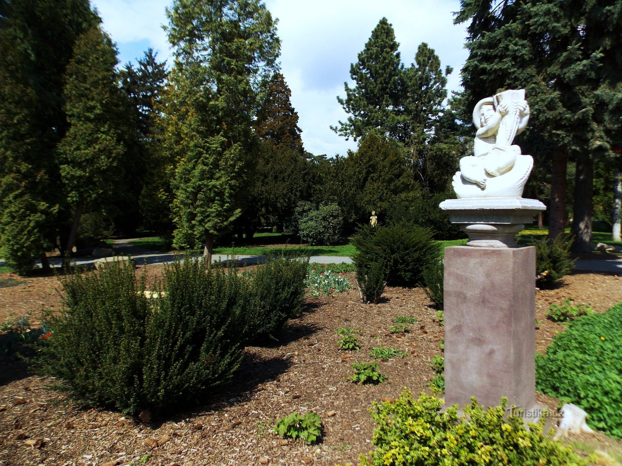 Naar het stadspark in Olomouc - Smetanovy sady