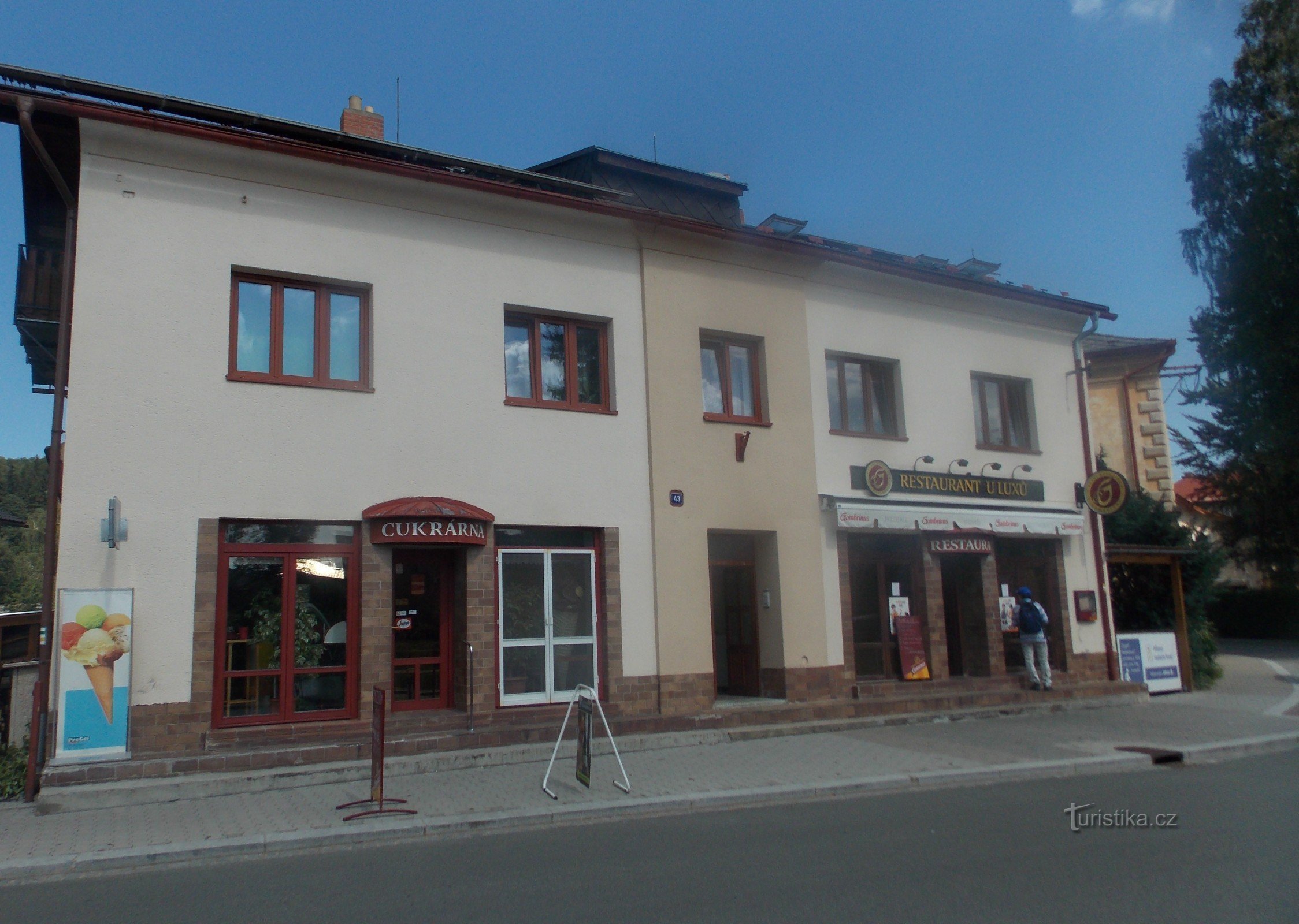 Naar restaurant en patisserie U Luxů in Jablonné nad Orlicí