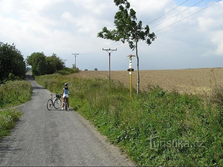 Dobešovský vrch: Dobešovský vrch - Blick aus Richtung Oder