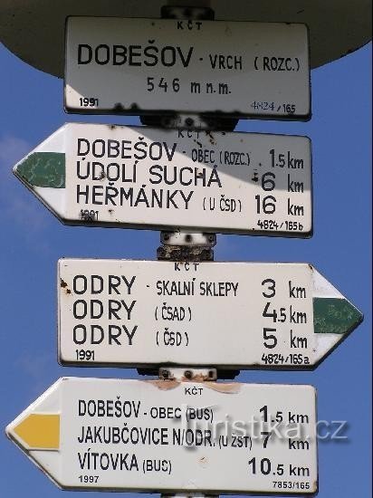 Dobešovský vrch: Dobešovský vrch - stâlp indicator