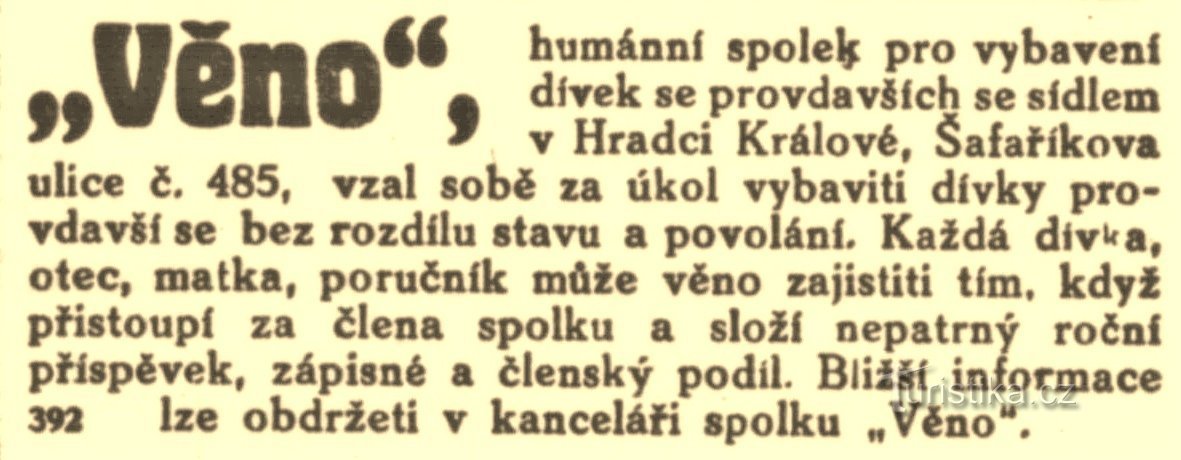 Pubblicità contemporanea dell'associazione, che all'epoca inondò la stampa