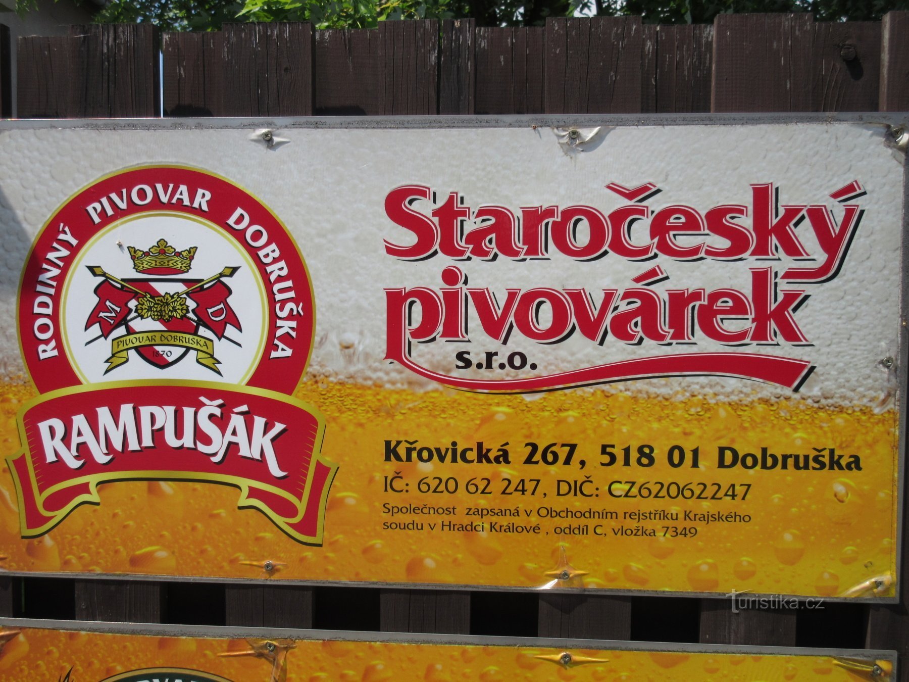 Dobruška - the birthplace of FL Heka (Věka), its historical center and the Rampušák brewery