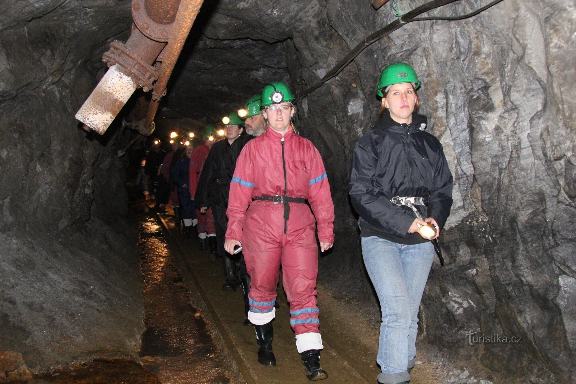 down in the mine