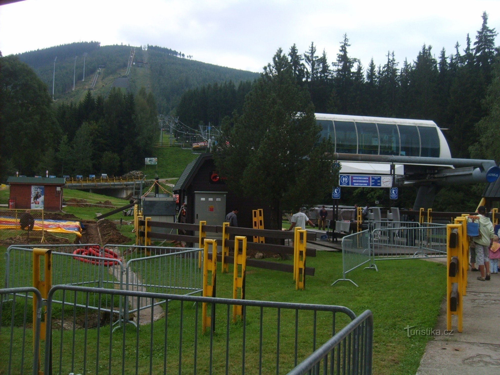 La partie inférieure du téléphérique de Čertová hora