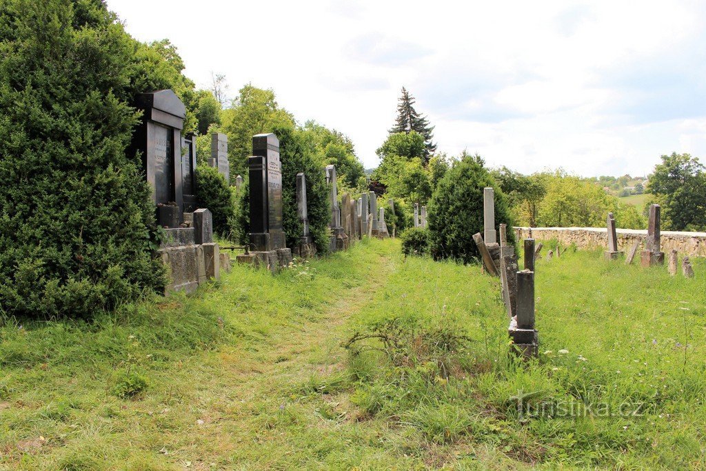 The lower part of the cemetery