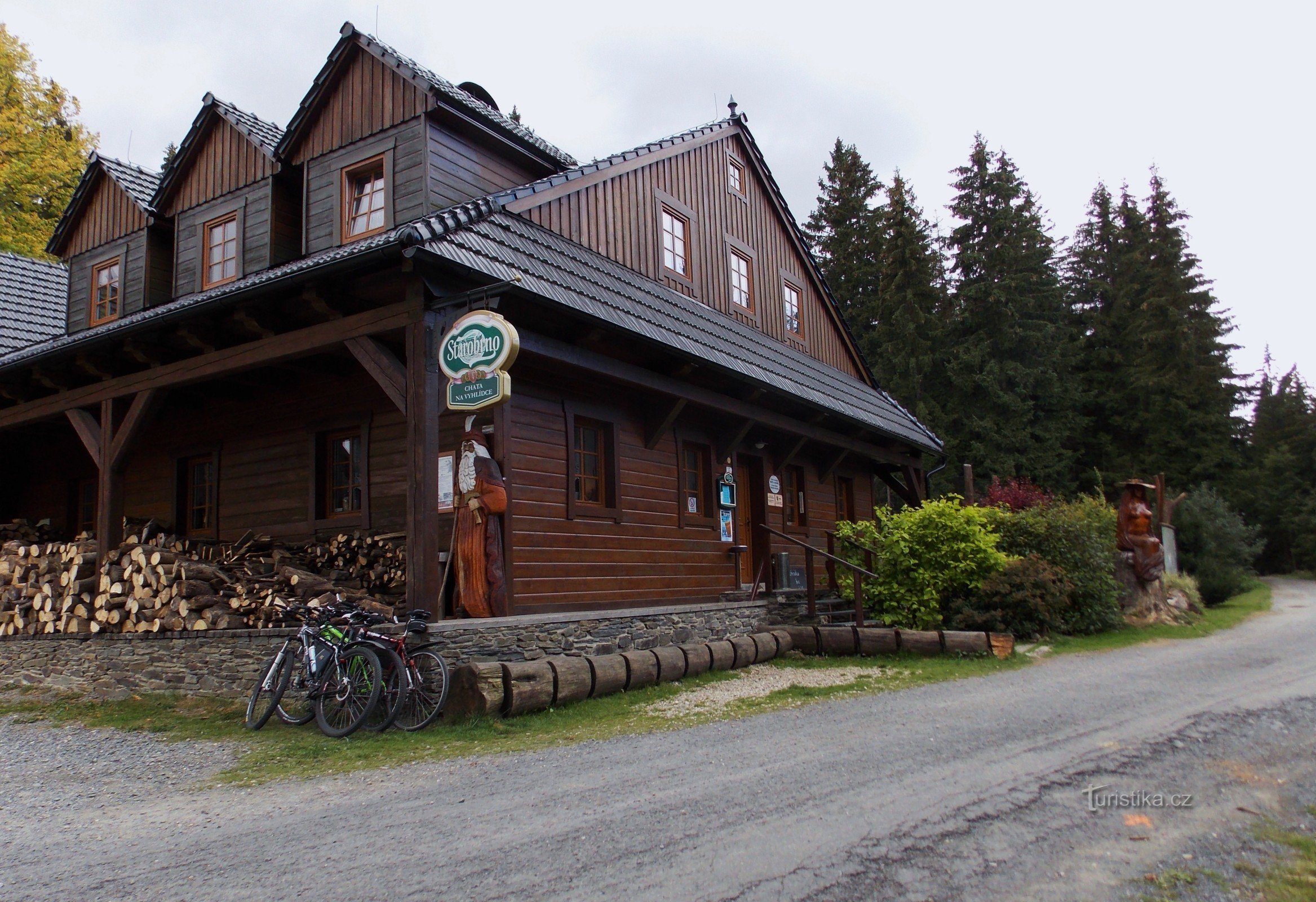 Dolní Moravice - Berghütte Na Vyhlídka über der Ortszeit Nová Ves