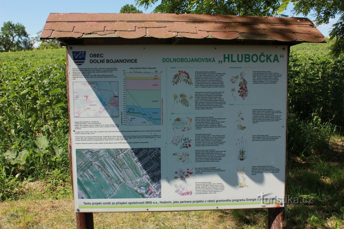 Dolnobojanovická Hlubočka - panel de información