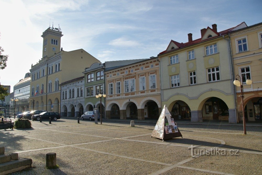 the landmark Náměstí Miru