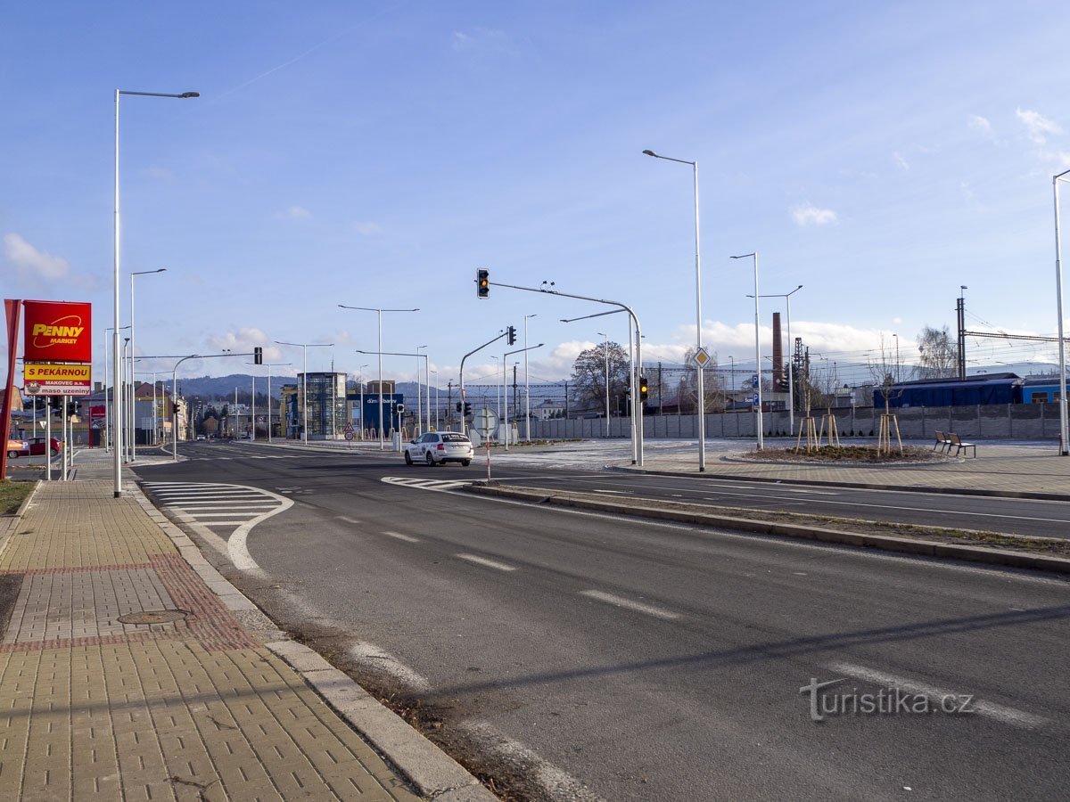 Terminal de transporte alrededor de la calle Jesenická