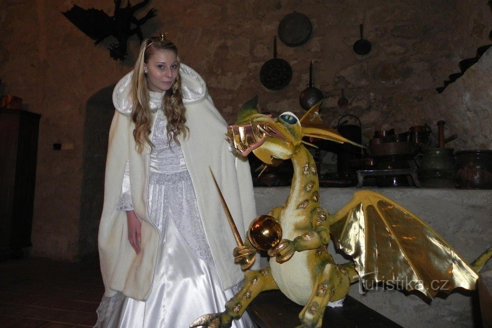 Волшебные сказочные туры дракона в замке и замке Старые Грады