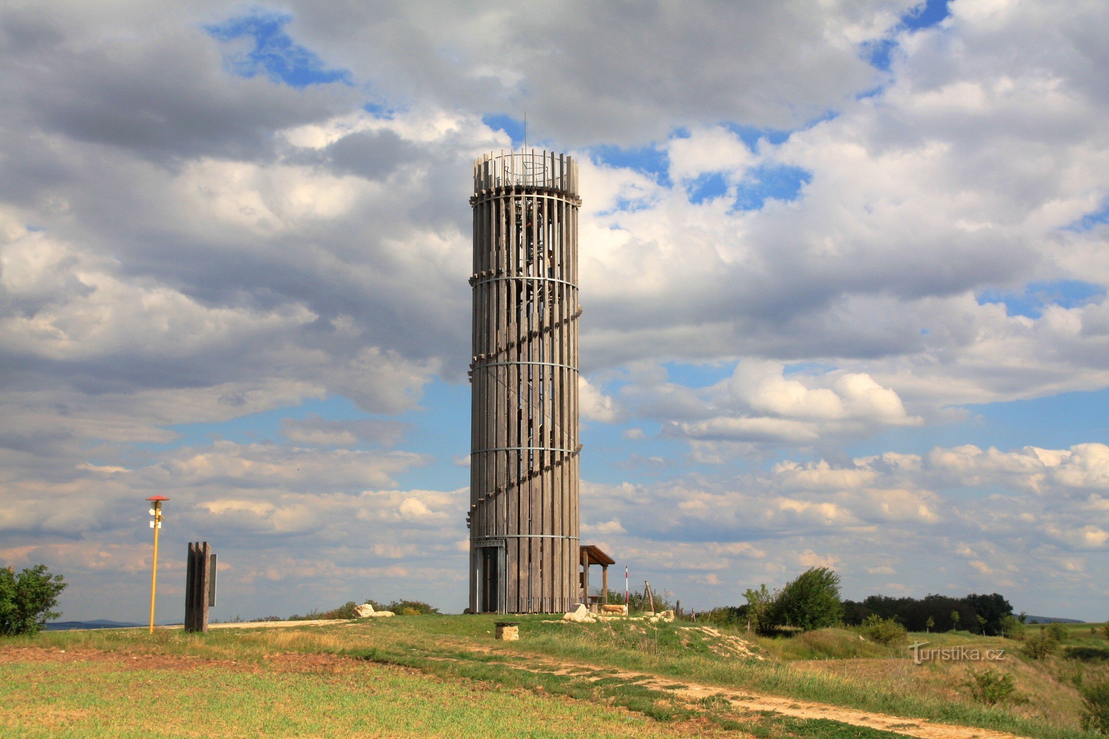 Wooden lookout tower Acacia tower at the top of Výhon