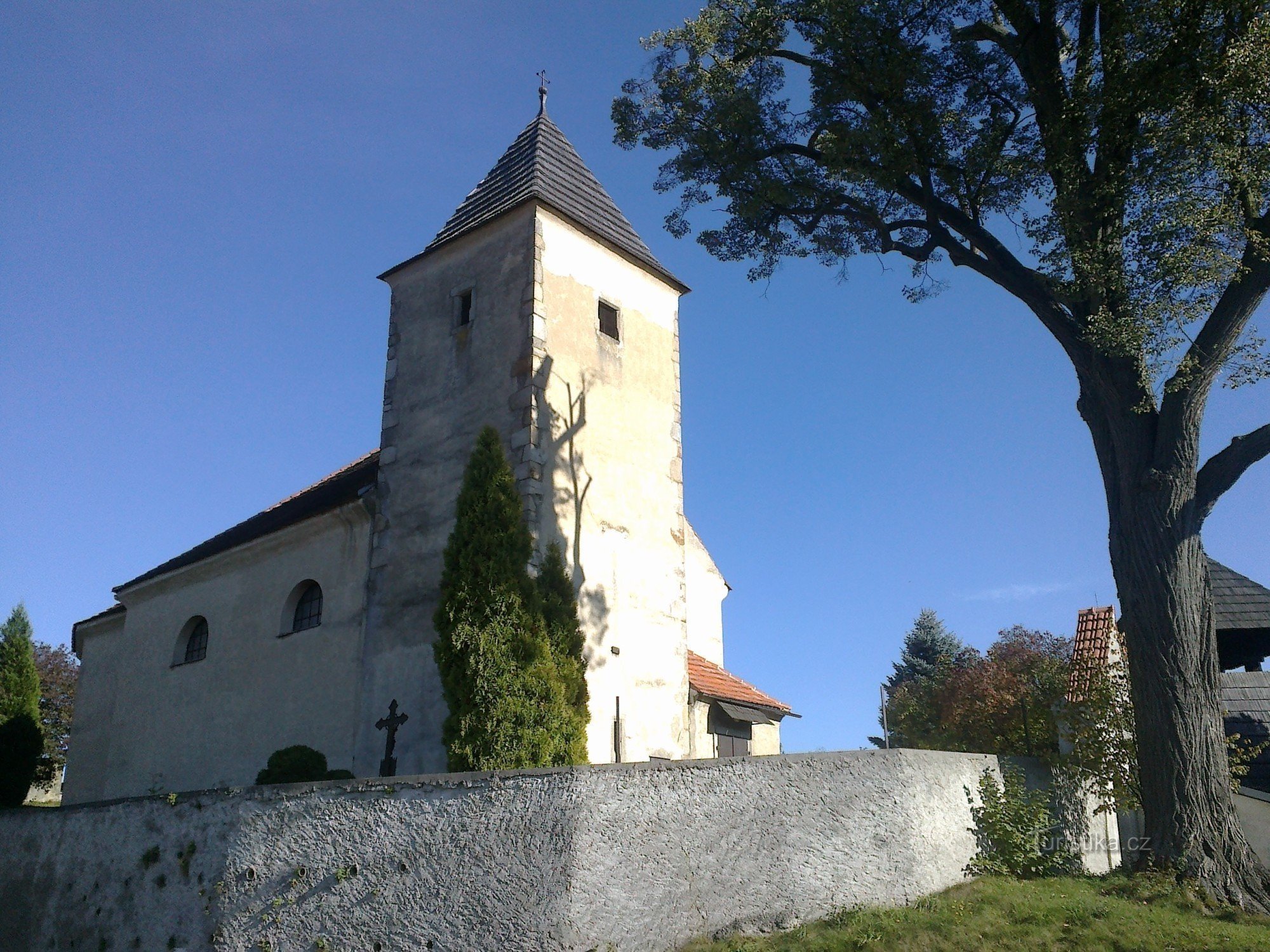 Wooden bell tower in Ježov.