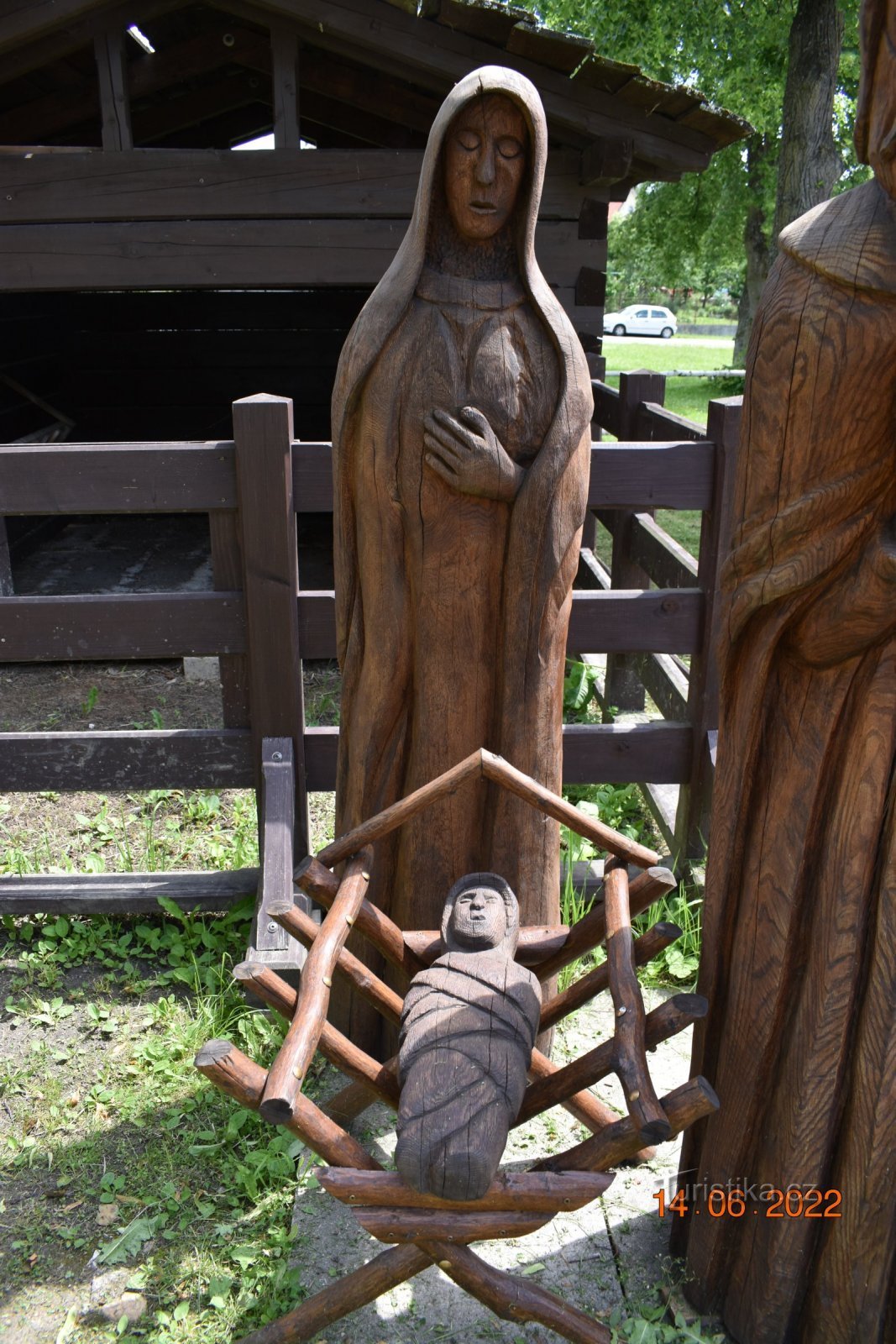 Crèche en bois à Jílovice