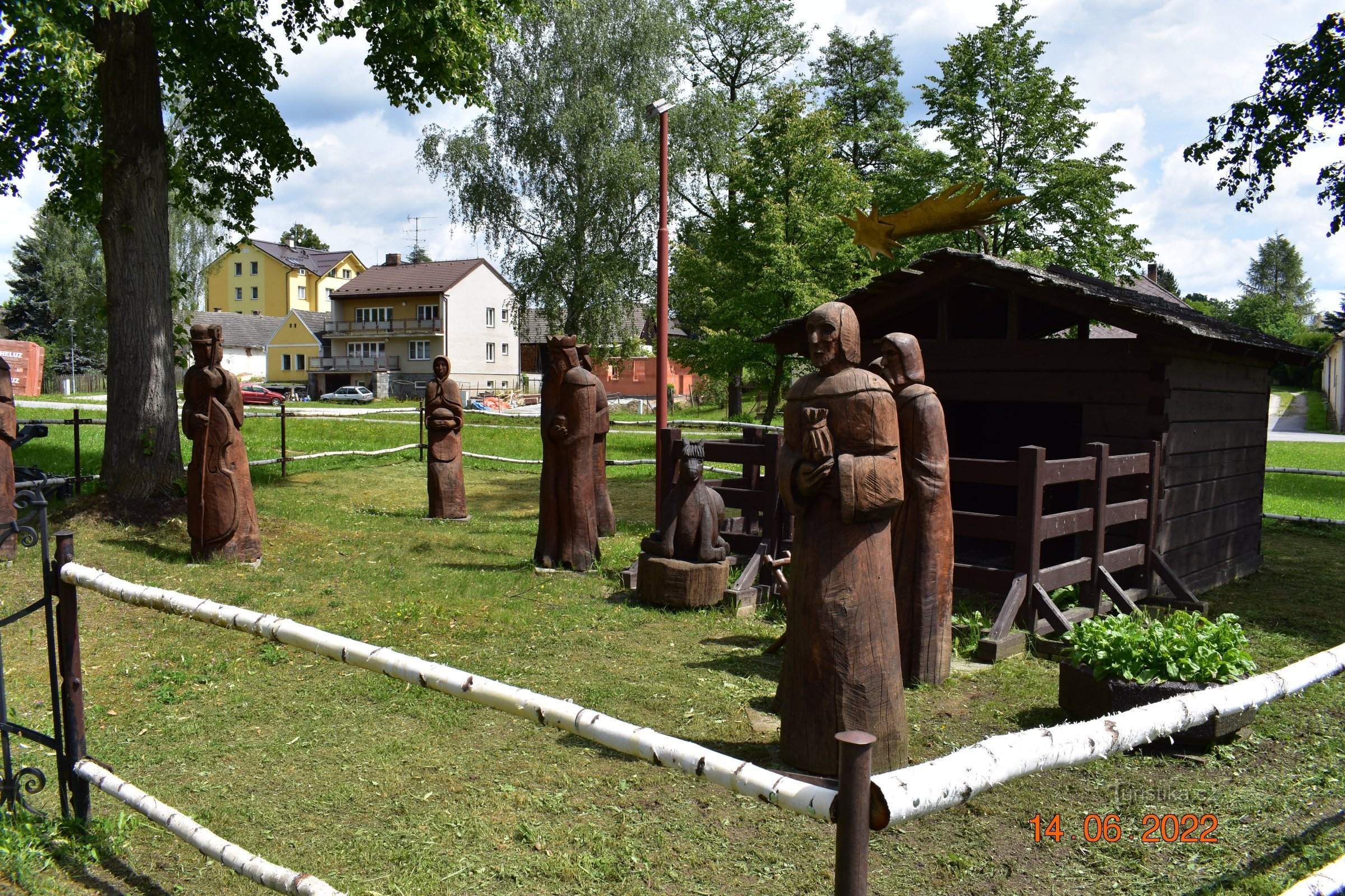 Holzkrippe in Jílovice