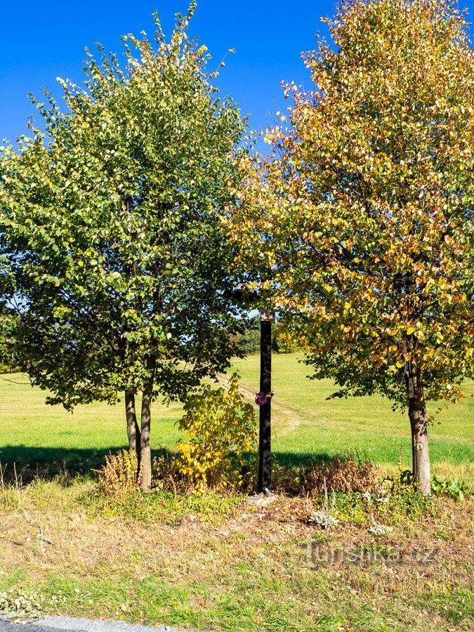 Holzkreuz unter Lovákem