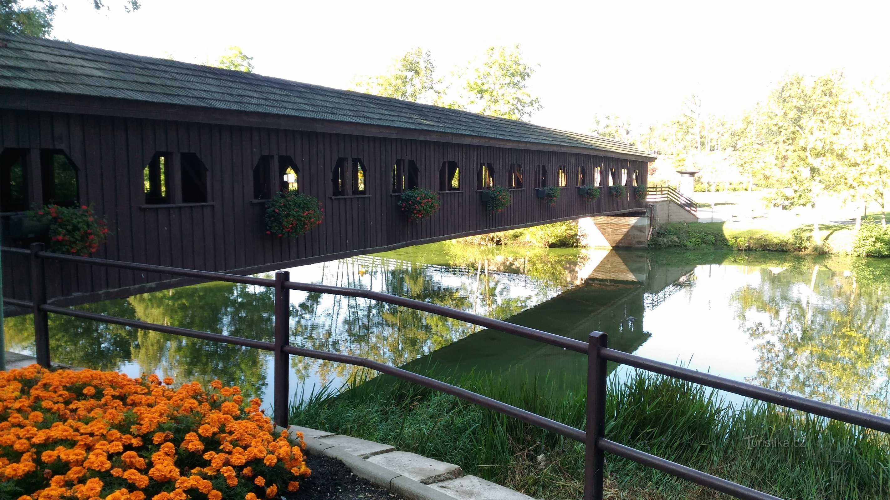 Ponte di legno su Ohri a Cheb.