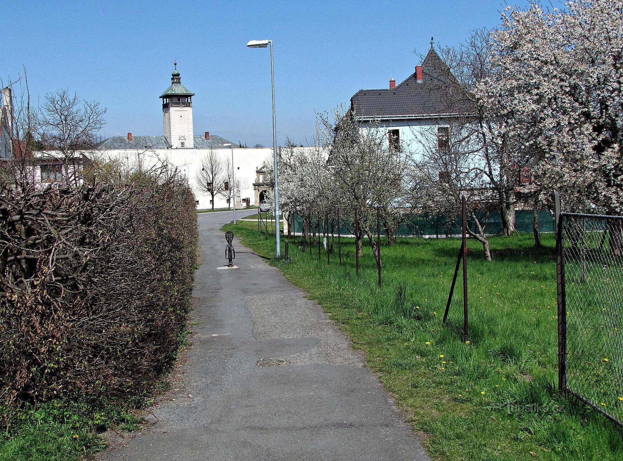 Drevohostice - het terrein van het kasteel