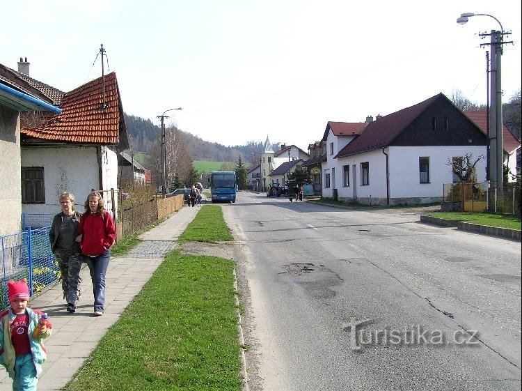 Držková: auringon suunta Hošťálková ja Troják