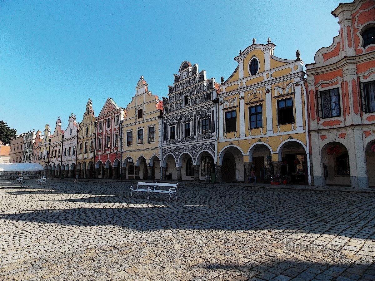 Dom nr 61 na Náměstí Zachariaše w Telč