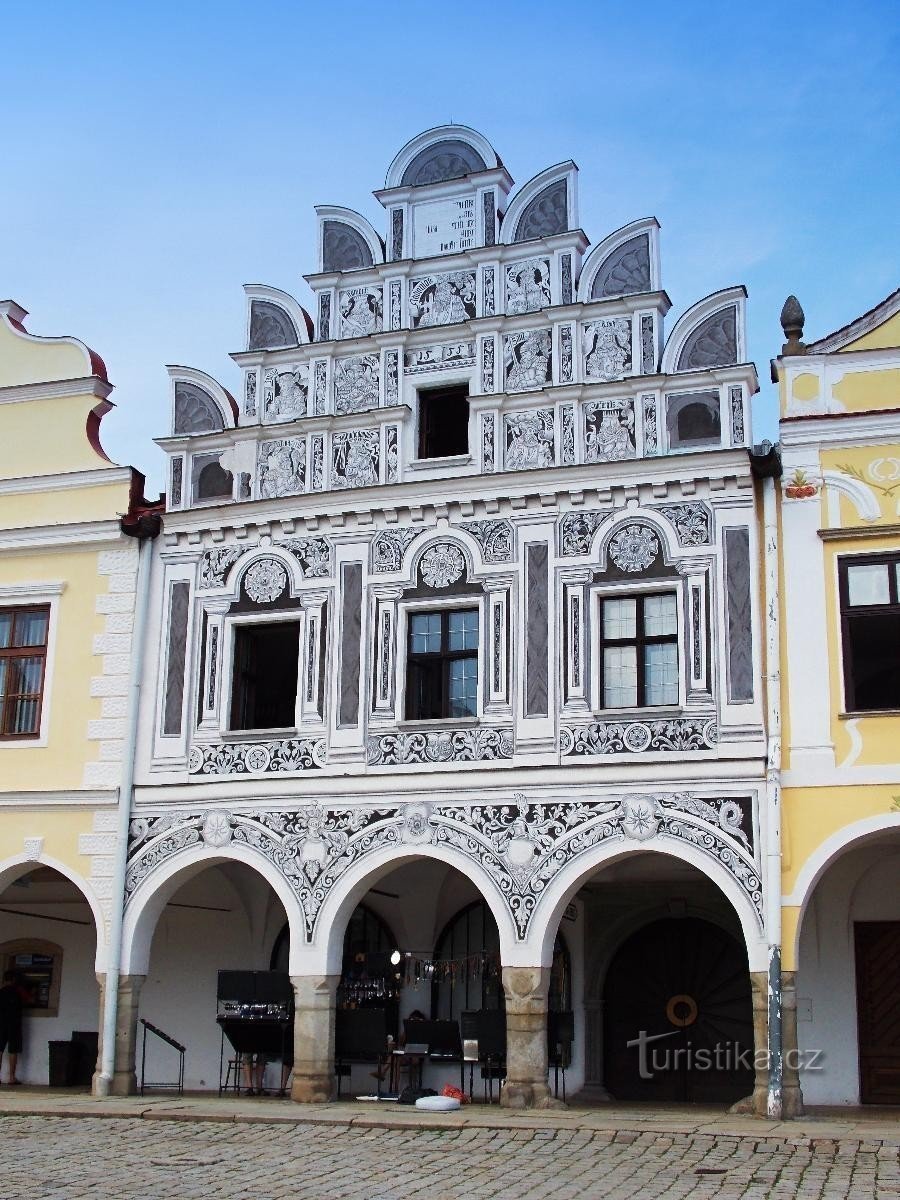 Hus nr 61 på Náměstí Zachariaše i Telč