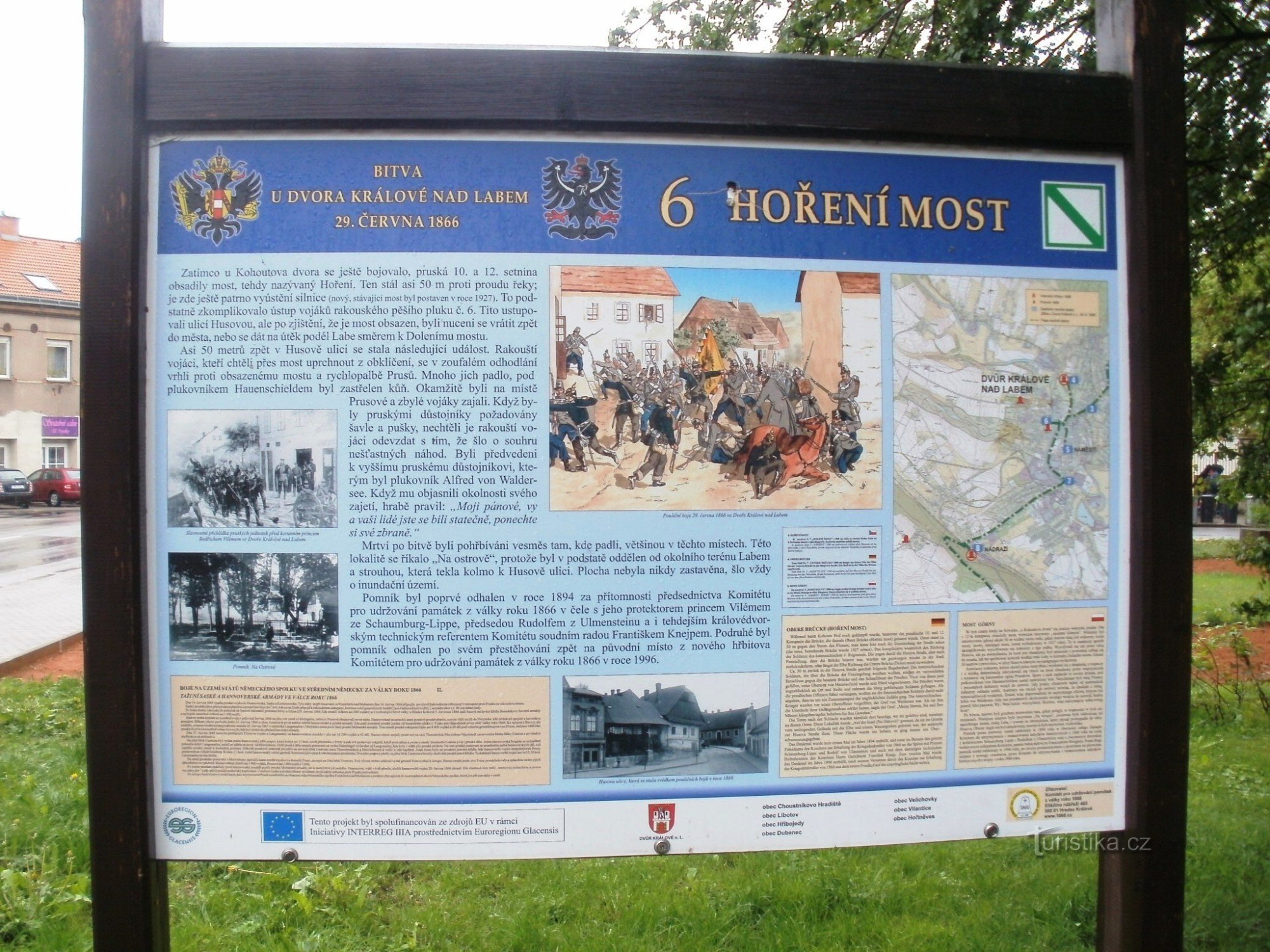 Dvur Králové nad Labem - 1866年の戦いの中心的な記念碑