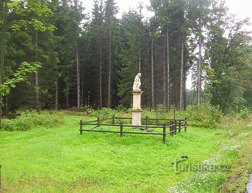 Ecce Homo-columna barroca con Cristo sedente-Foto: Ulrych Mir.