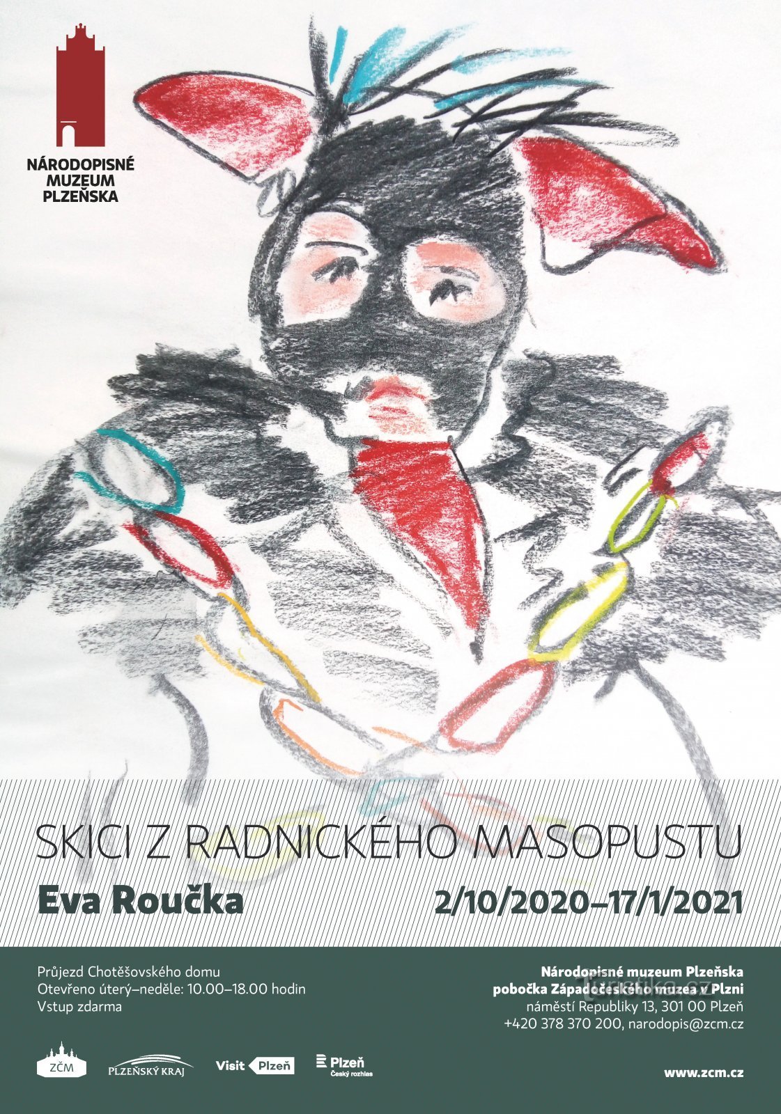 Eva Roučka - skici z radnického masopustu