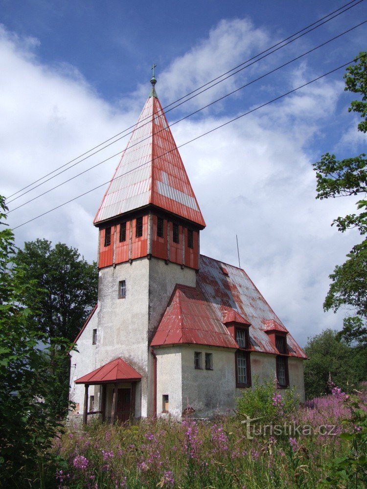 Evangélikus templom Horní Blatnában