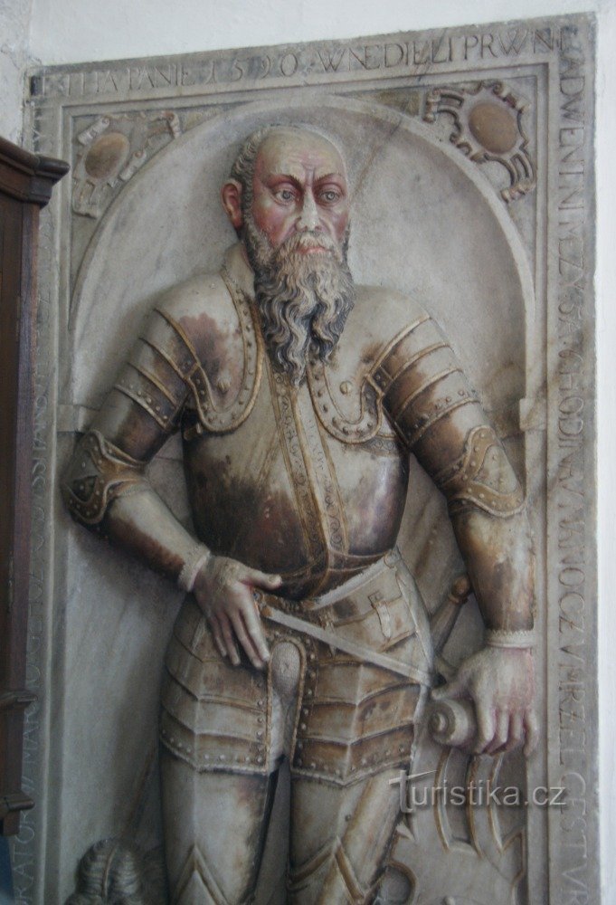 figural gravsten av Matyáš Žalkovský från Žalkovice